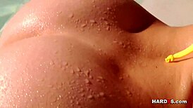 Erik Stretches Elastic Girl April's Pussy and Ass Limits