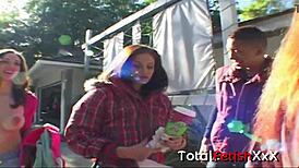 Jessica, Kelly Divine and Trinity Post Stumble Into Wild Hood Group Party