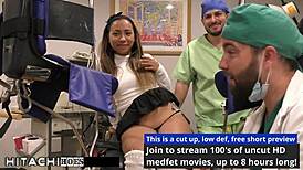 freshman melany lopez moans thru mandatory hitachi orgasm from tampa doctor in latex