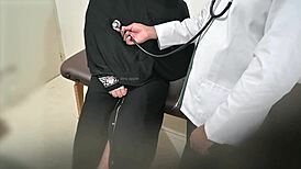 doctor squeezes hijab patient's massive arab tits during hospital checkup