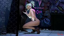 mercy's overwatch blowjobs lead to massive cumshots on big tits and ass