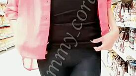 shopping heats up my boyfriend with see through leggings panties in store