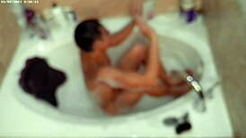 Solo Asian Boy Naked Bubble Bathing Barefoot In Bathroom Tub Fetish Feet Closeup Dripping Wet