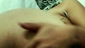 Latina's big ass stretches wide during hot masturbation