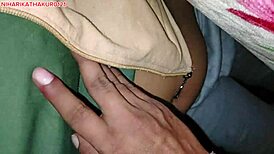 Hot Indian Wife Delivers Blowjob and Missionary Fuck Under Winter Blanket!