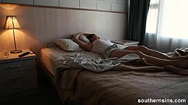 pov strap-on play turns wet lesbian fetish journey intense