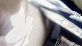 she's in the car with her office friend sucking cock then licking that creamy tight pussy juicy