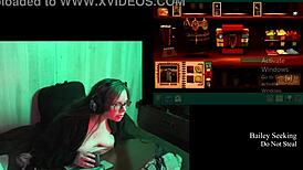 damn those big natural tits on the fat brunette bouncing naked through castle malloy part 2