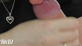 redhead milf couple's intense tongue lick close-up triggers massive cum explosion