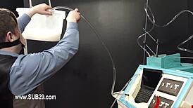 submissive slave bound with ropes endures extreme anal domination and hardcore asshole fucking