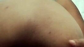 Latina's big ass stretches wide during hot masturbation