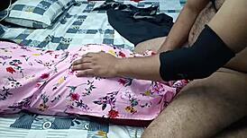 wanna see horny desi lovers kissing deep before bed fuck?