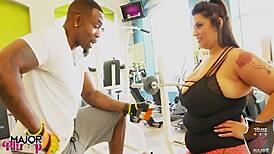 Rome slams bbw Sofia Rose hard over kitchen counter