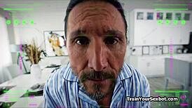 Nurse Sexbot Sucks Master's Fat Cock in Hospital Uniform