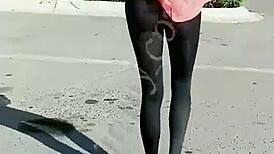 shopping heats up my boyfriend with see through leggings panties in store