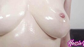 elsa's oiled 37-inch ass twerks desperately for bbc while choking on monster cock footjob fetish