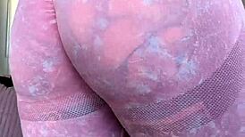 Milf Melody Radford Teases Big Tits and Ass in Sheer Gym Leggings Close-Up