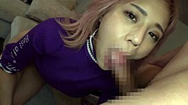 flashy haired gal's overflowing ass rides bent over cowgirl cumshot