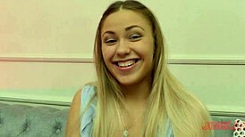 Russian teen traps lucky old guy on sofa and deepthroats hard 😈