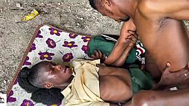 Virgin Step Sister Rides Ebony Cock in Missionary Doggystyle