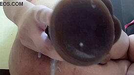 omg first time fucking my naked trans ass with huge bbc dildo 🍆💦