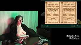 damn those big natural tits on the fat brunette bouncing naked through castle malloy part 2