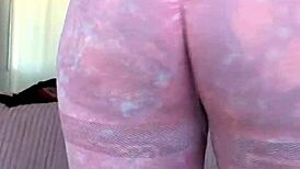 Milf Melody Radford Teases Big Tits and Ass in Sheer Gym Leggings Close-Up