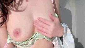 wearing see-through lingerie this plump asian bombshell masturbates to a shaking orgasm