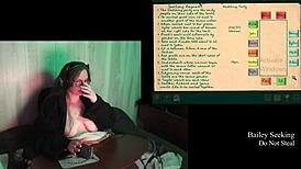 damn those big natural tits on the fat brunette bouncing naked through castle malloy part 2