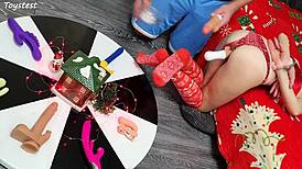 imagine two fat dildos pounding her tight milf pussy double on christmas 🎄🍆💦