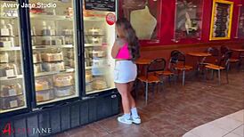 bbc lubes my face and ass with ice cream before rough pounding