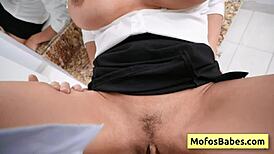 sasha pearl parker ambrose slurps fat massive cock pov then slammed on office desk