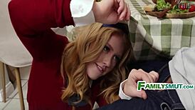naughty teen slut rides big ass on future father-in-law cock pov in front of shocked family