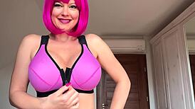 Post-op boobs swelling bigger on this sexy milf doll's softcore growth tease lenushka