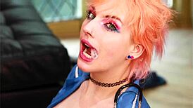 Gorgeous British Blonde Strapon Fucked Hard!