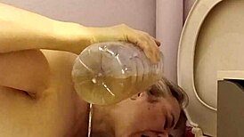 oh god i'm her humiliated french housewife slave licking toilet flashing tits bound spanked doggystyle with buttplug dirty talk 😩🔒💦