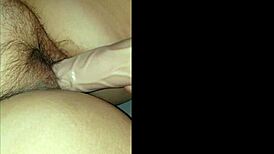 duca bbw wife screams pain huge dildo stretches hairy pussy too far