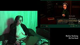damn those big natural tits on the fat brunette bouncing naked through castle malloy part 2