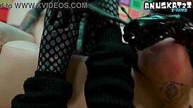 holy shit inked goth girls latex fisting gaping asses squirting!!