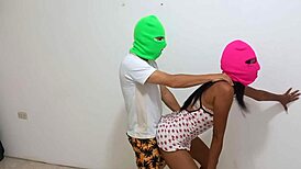 brunette slut seduces step-brother for raw dorm sex without condom