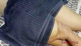 Workaholic step-mom requests massage break