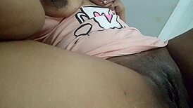 Curvy stepdaughter poses teasing on hidden cam