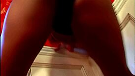 Black Curvy Mom's Anal Gape Filled Deep in Fishnets and Heels