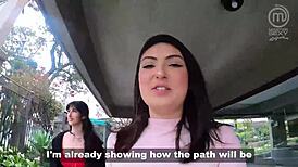uh naughty latina influencers bare tits no panties market flashin