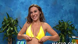 HUGE MONSTER rams her TIGHT PUSSY hard! Can she take it all? 😈