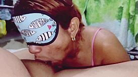 the old american blowjob queen keeps sucking till he cums down her throat