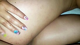 suggestive hard cock pounds hotwife colombita's bbw latina pussy in cuckold creampie threesome