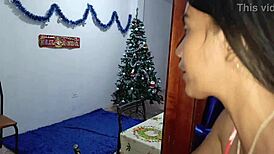 Hiring a Venezuelan Maid Means Wild Christmas Pounding!