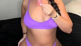 Heart Racing as Horny British Coed Squirt Masturbates Solo on Webcam