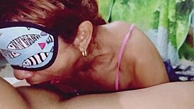 the old american blowjob queen keeps sucking till he cums down her throat